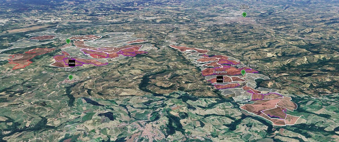 Mapa do terroir - Gaja Dagromis 2020