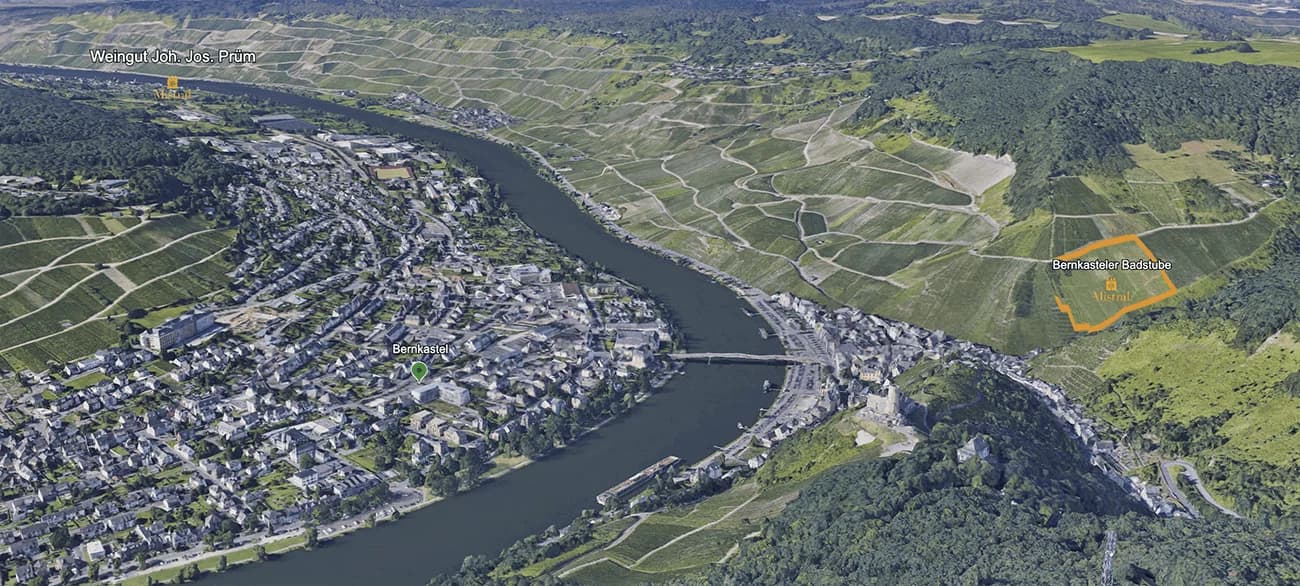 Mapa do terroir - Joh. Jos. Prüm Graacher Himmelreich Kabinett 2023