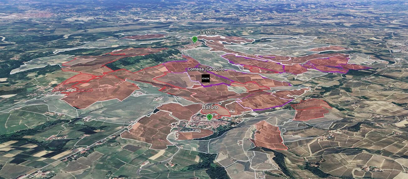Mapa do terroir - Gaja Conteisa 2021
