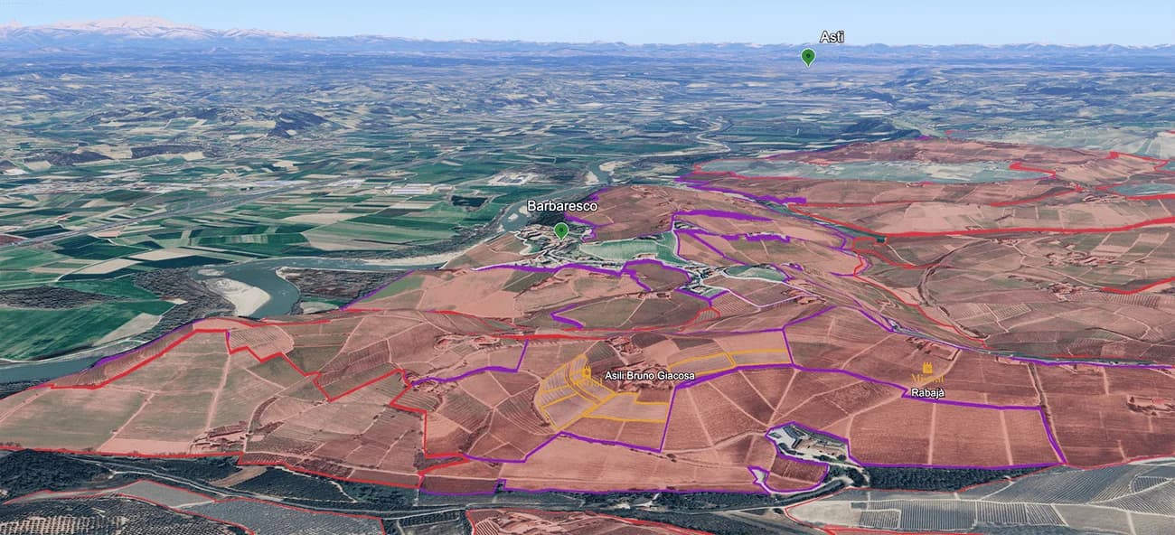 Mapa do terroir - Barbaresco Asili 2022