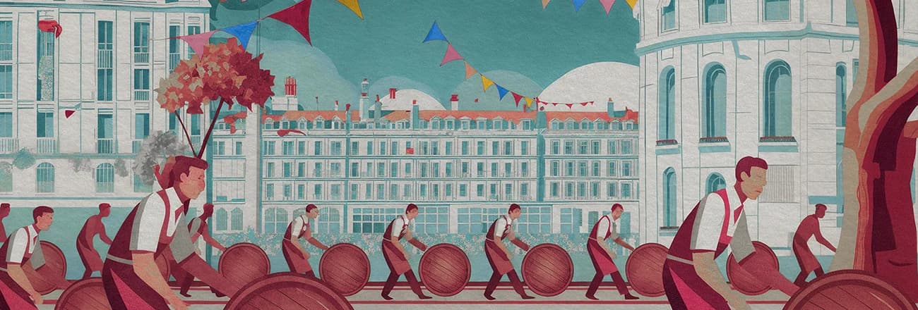 Banner do Beaujolais Nouveau - Celebração anual do vinho