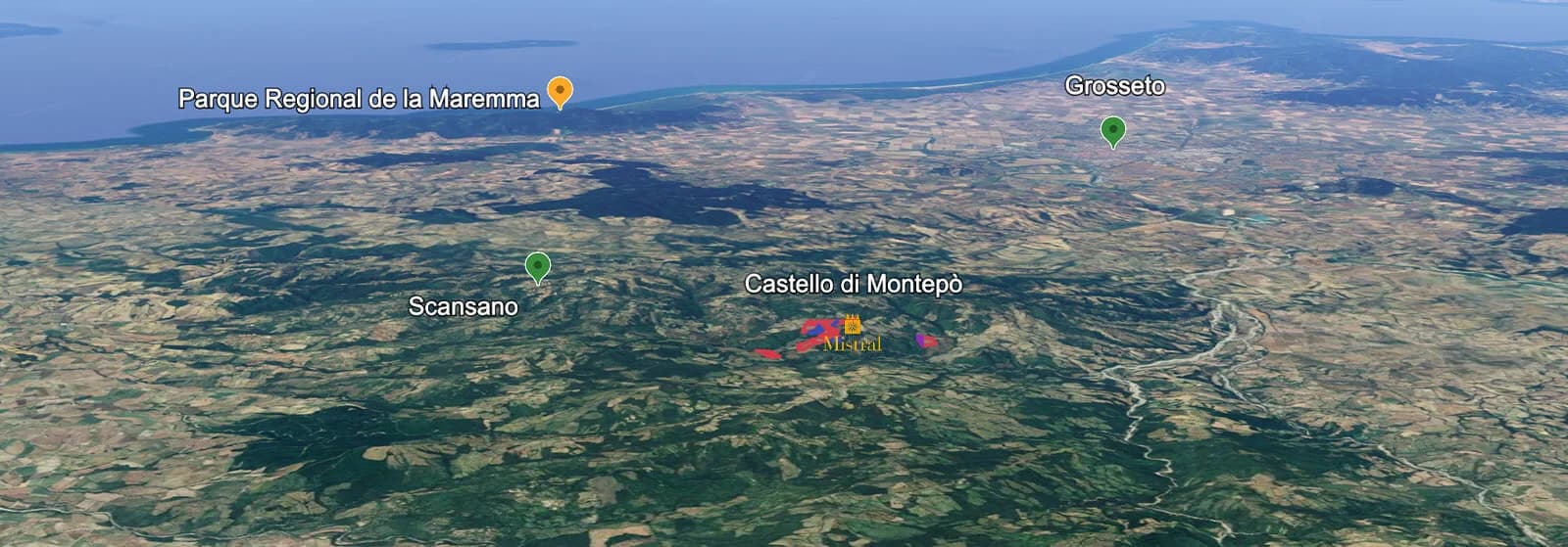 Mapa do terroir - Montepaone 2003